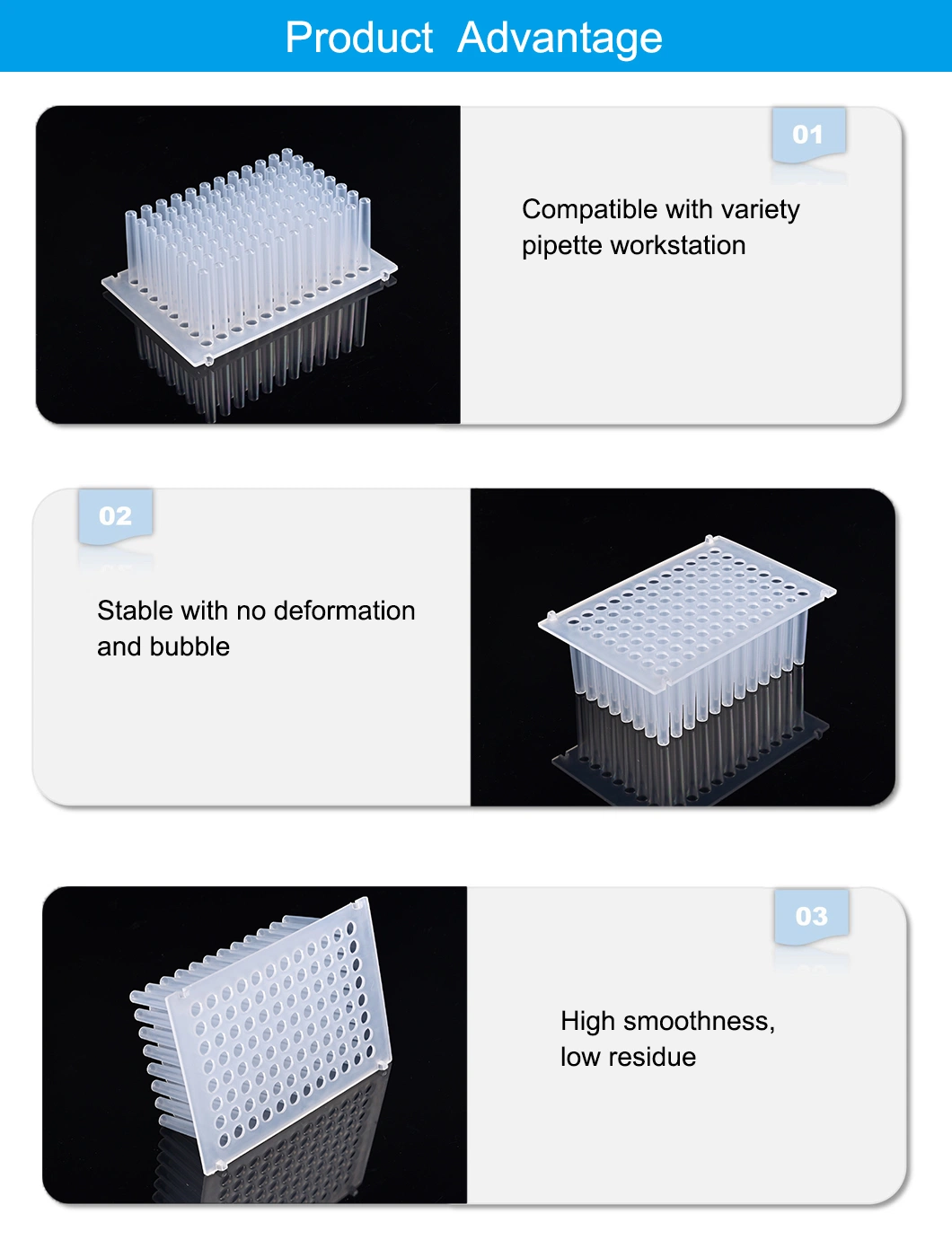 Sample Customization Konfu Medical Autoclaved Sterilization 96 Magnet Tip Combs for Kingfisher Flex