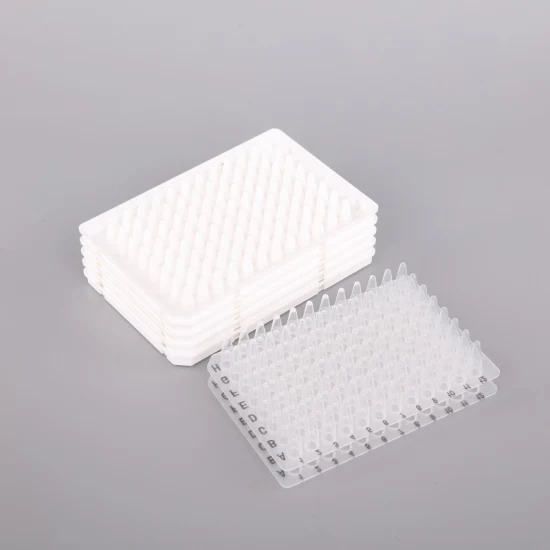 Disposable Plates 0.2ml 96 Well PCR Plate Without Skirt High Quality Flat Microplate PCR Reaction Plate